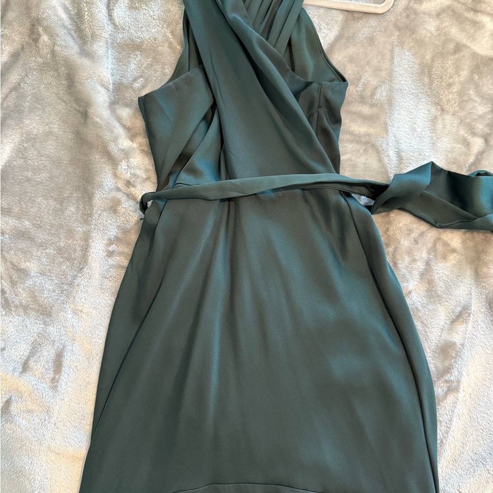 Taylor One Shoulder Teal Dress